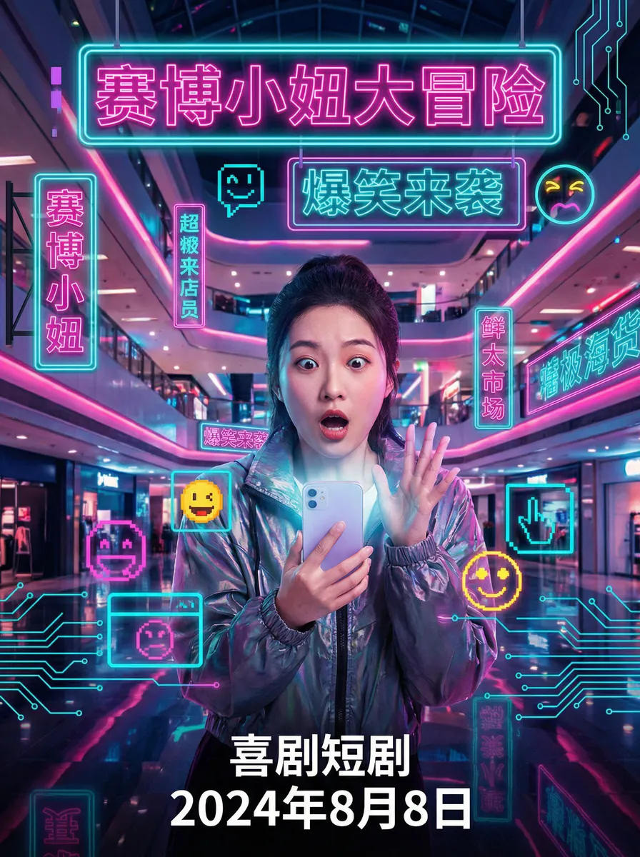 电视剧太平公主 搞笑喜剧短剧 - 赛博小妞大冒险海报